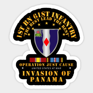 Just Cause - 1st Bn 61st Infantry w Svc Ribbons wo DS Sticker